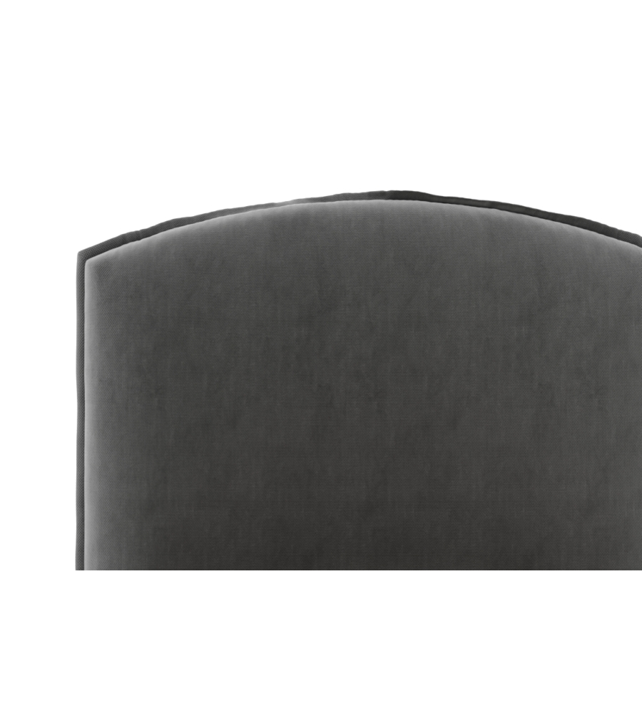 LETTO SINGOLO CONTENITORE "MOON" IN TESSUTO GRIGIO 90X190 CM