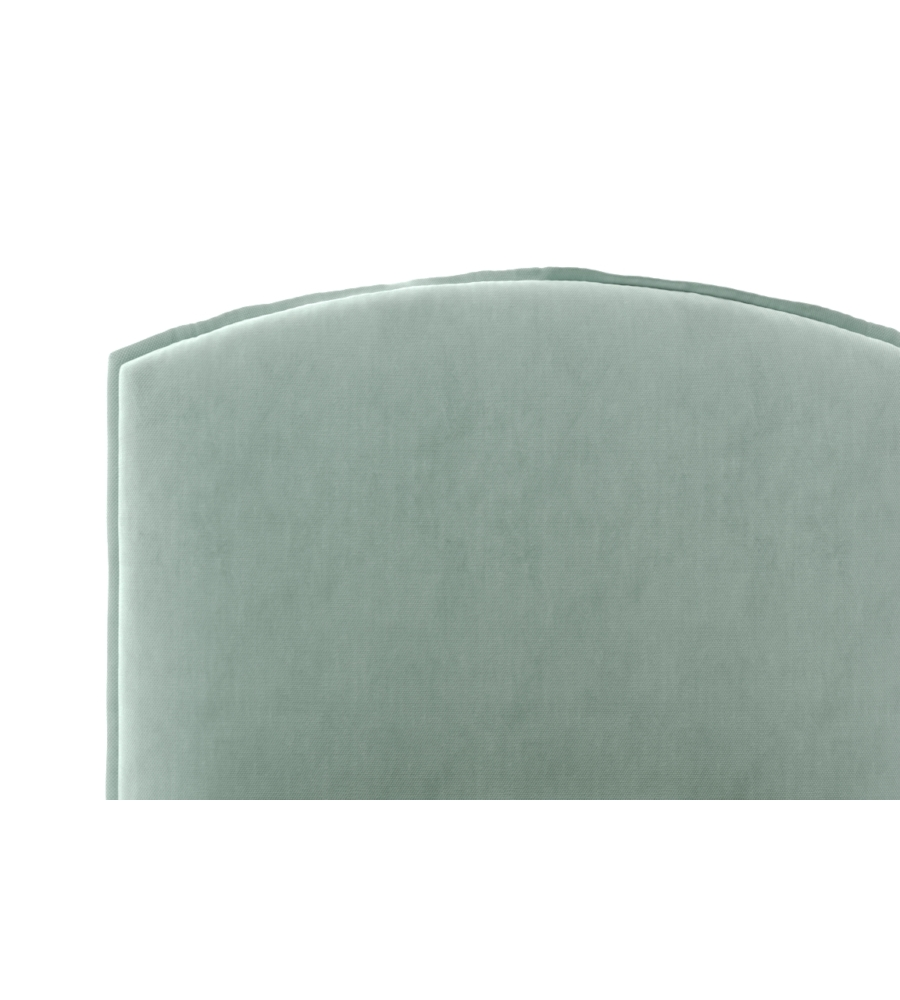 LETTO SINGOLO CONTENITORE "MOON" IN TESSUTO CELESTE 90X190 CM