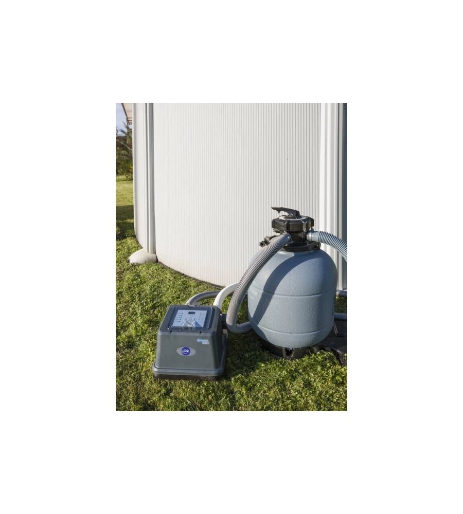 CLORINATORE SALINO PER ELETTROLISI GRE PER PISCINA DA 25 M³ 5 GR/H