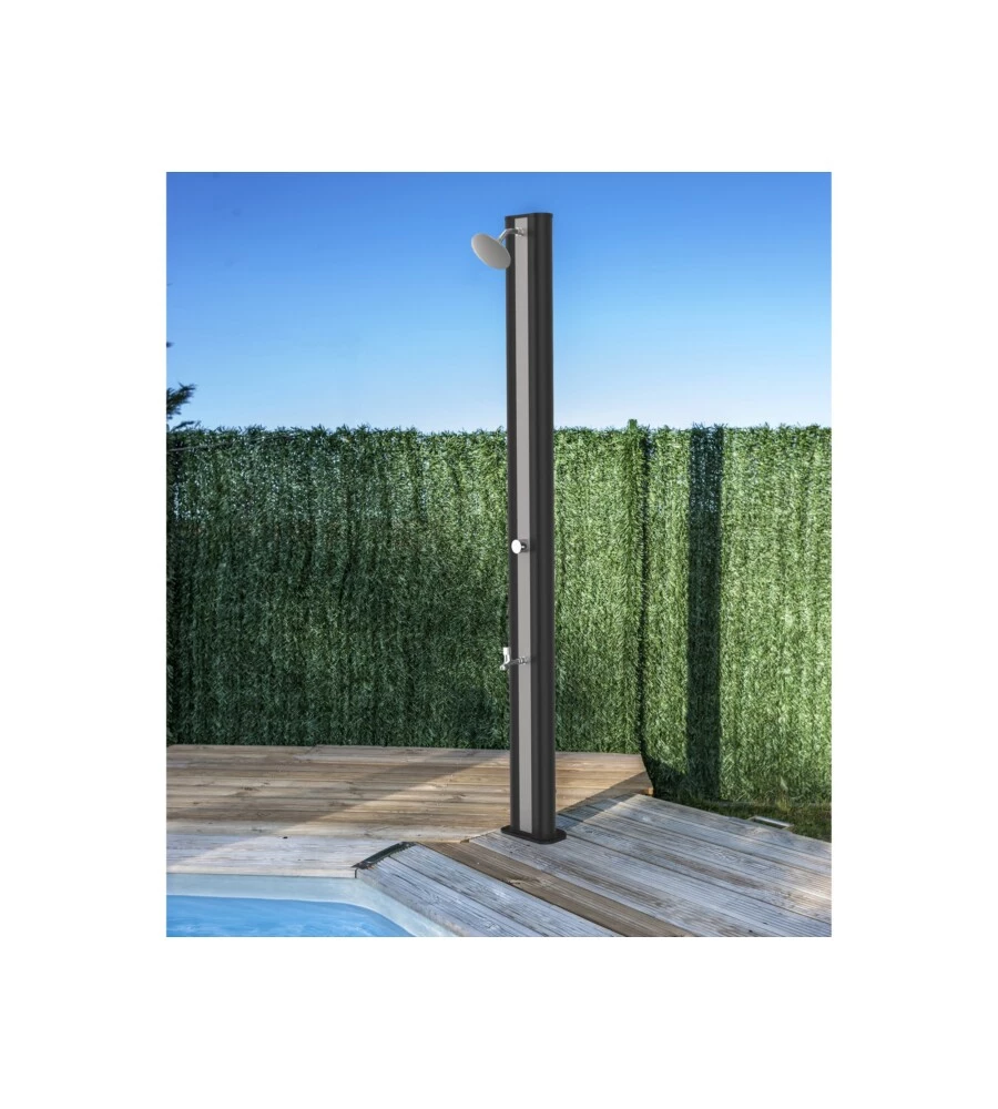 DOCCIA SOLARE PER GIARDINO GRE IN PVC CON LAVAPIEDI 40 L - COD. SSP40