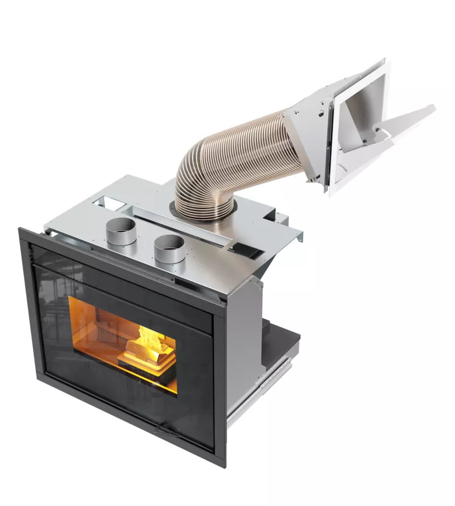 KIT CARICO PELLET LATERALE PER STUFE INSERTO 13C E 15C STOVE CANADIAN
