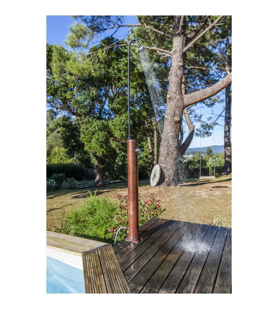 DOCCIA SOLARE PER GIARDINO GRE IN PVC EFFETTO LEGNO 9 L - COD. AR1009W