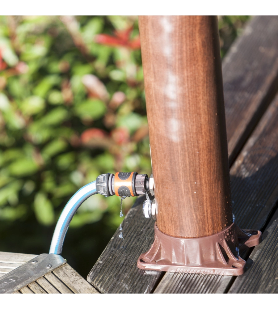 DOCCIA SOLARE PER GIARDINO GRE IN PVC EFFETTO LEGNO 9 L - COD. AR1009W