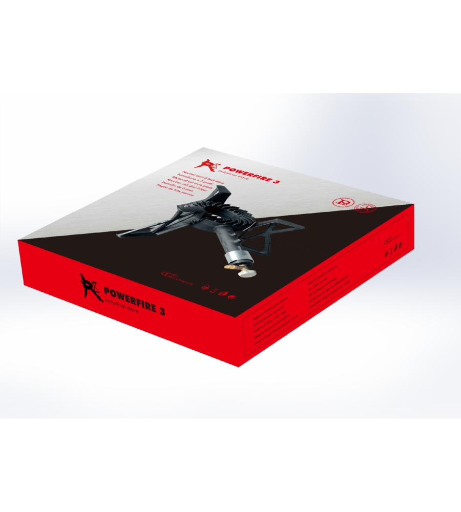 FORNELLONE A GAS "POWERFIRE 3" CON 3 PIEDI 1 BRUCIATORE