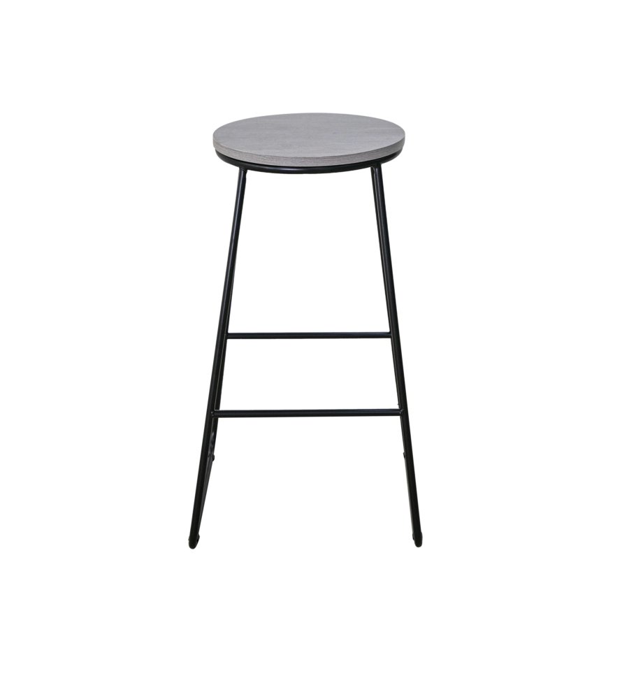 SGABELLO ROTONDO BELLAHOME "INDUSTRIAL" GRIGIO 32X32X71 CM