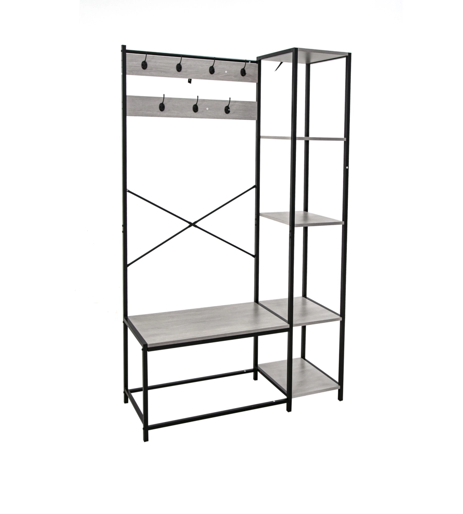 MOBILE DA INGRESSO BELLAHOME "INDUSTRIAL" GRIGIO 110X40X180 CM