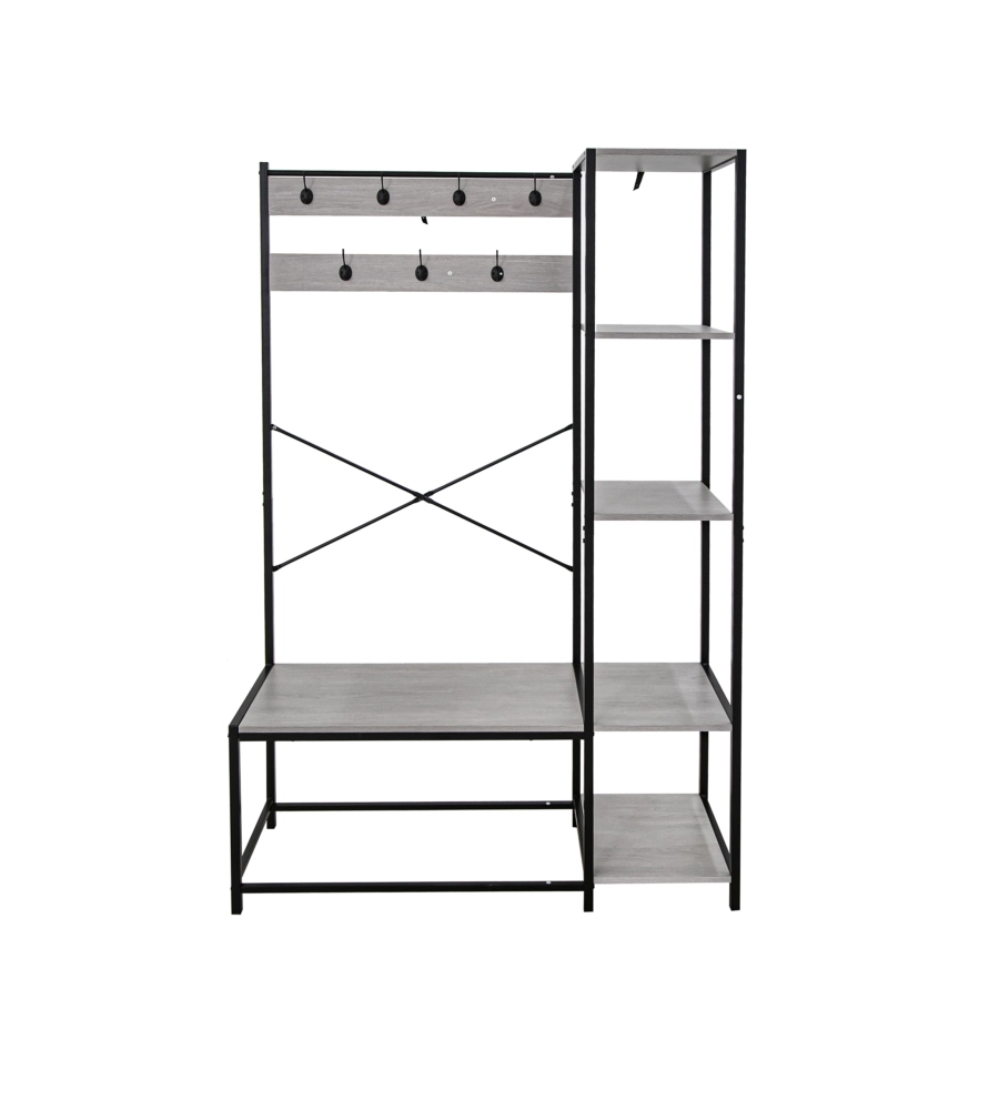 MOBILE DA INGRESSO BELLAHOME "INDUSTRIAL" GRIGIO 110X40X180 CM