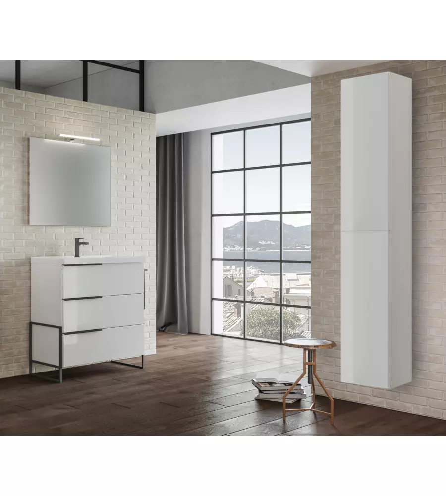 COLONNA PENSILE "FEBE" PER BAGNO 30X22X160 CM