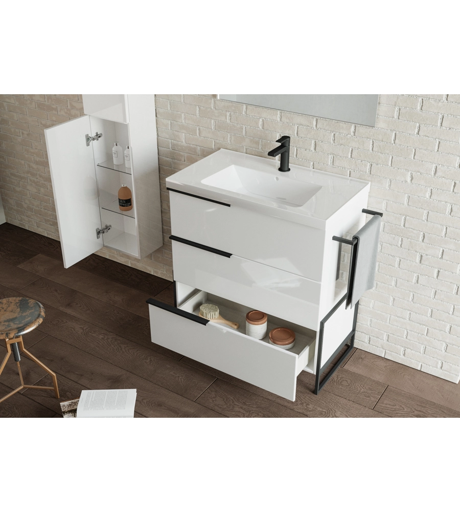 COLONNA PENSILE "FEBE" PER BAGNO 30X22X160 CM