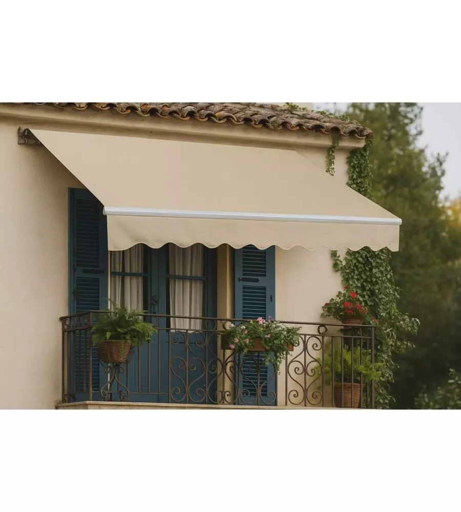 Tenda da sole a barra quadra Essenza beige 250x300 cm