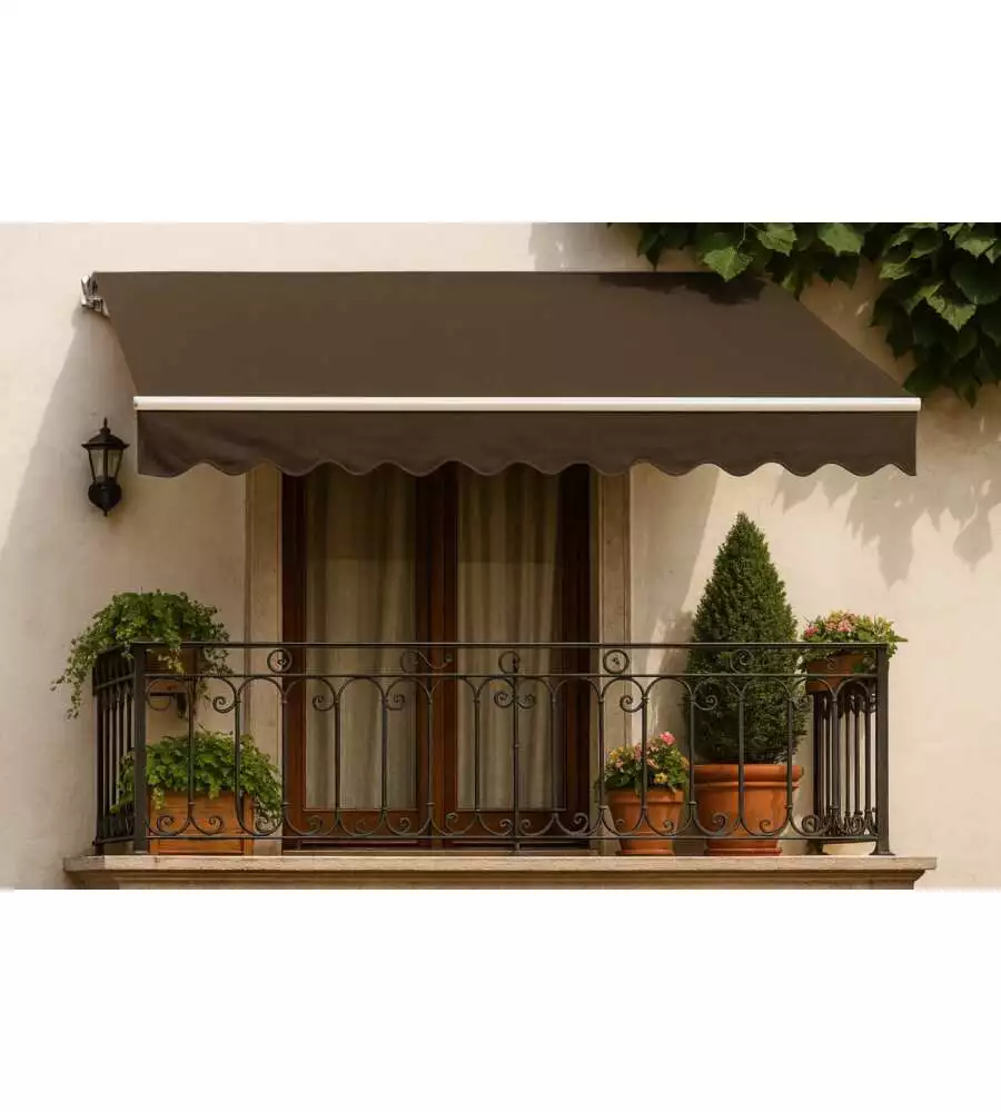 Tenda da sole a barra quadra Essenza marrone 250x300 cm