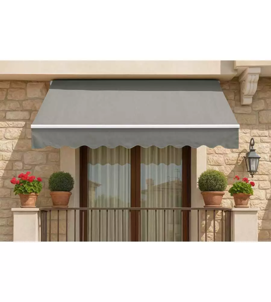 Tenda da sole a barra quadra Essenza cenere 250x300 cm