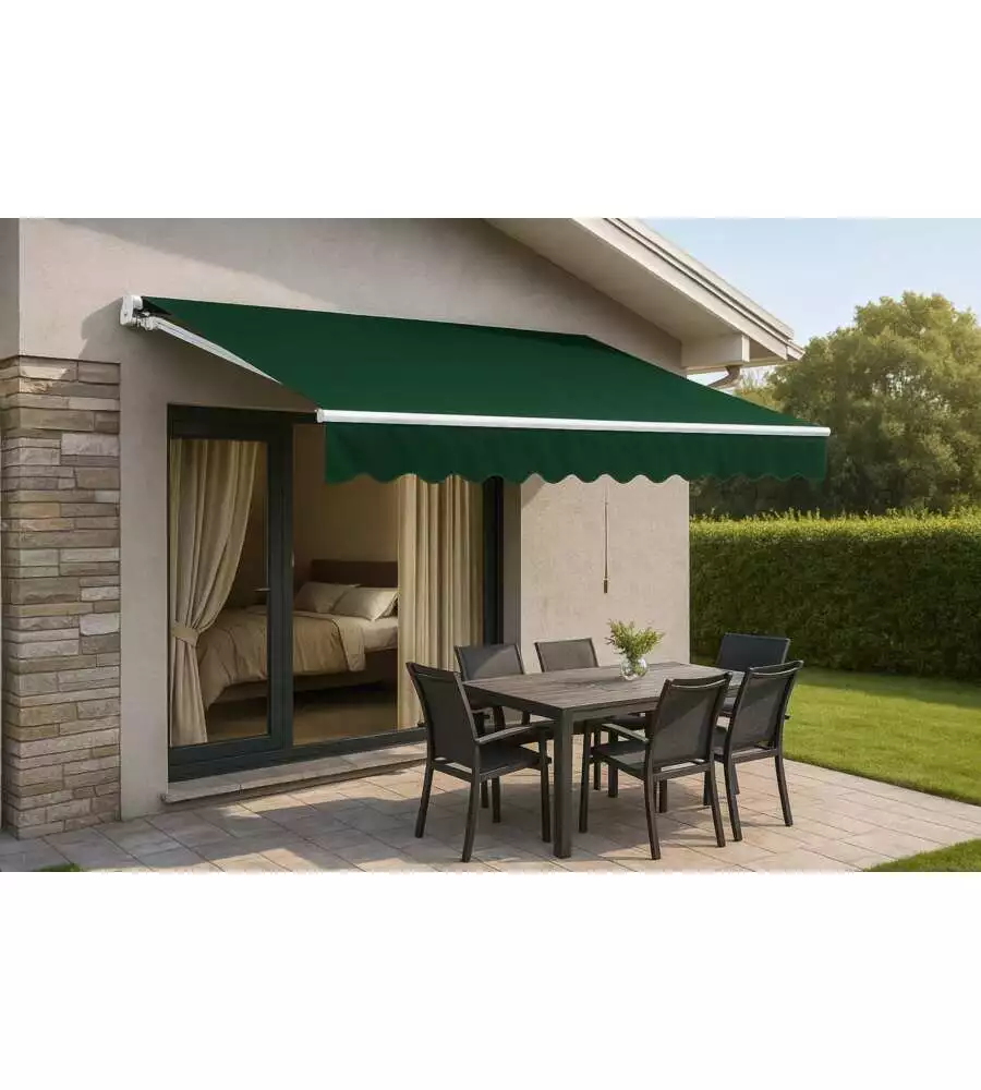 Tenda da sole a barra quadra Essenza verde 250x300 cm