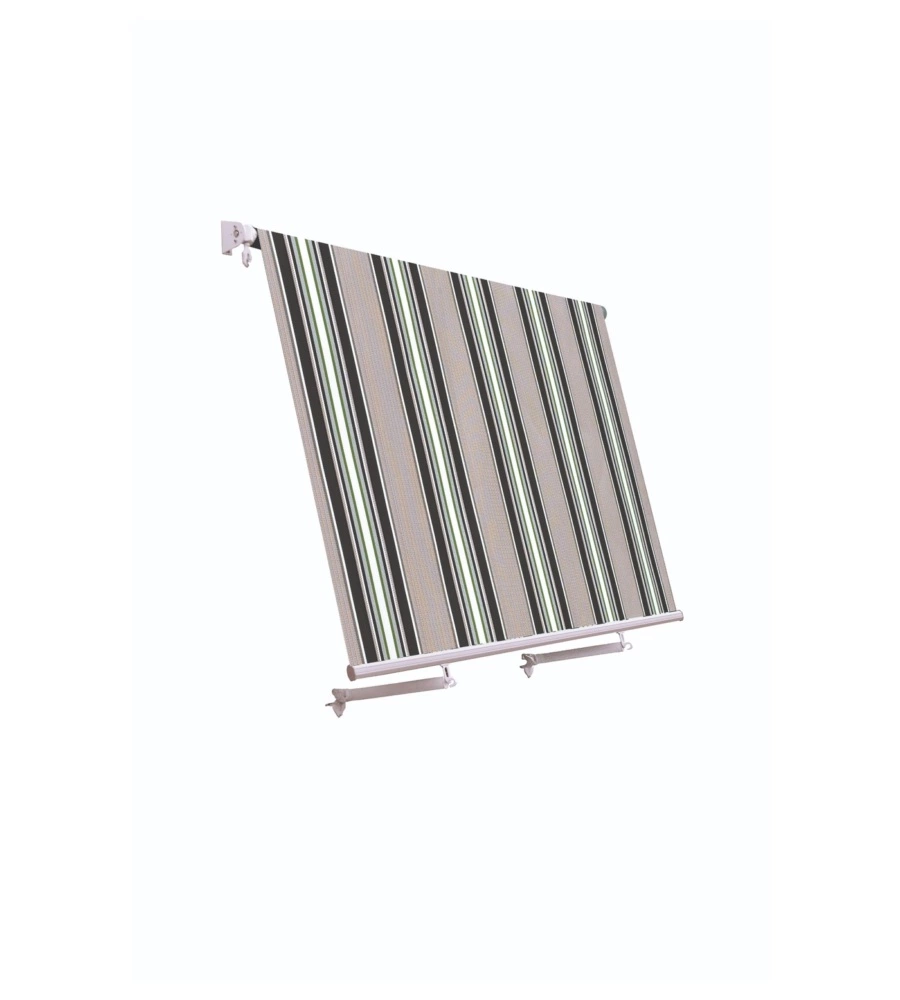 Tenda da sole a caduta con bracci Essenza fantasia riga verde 245x245 cm