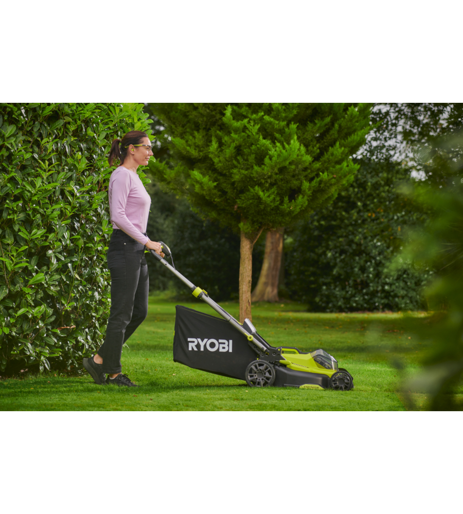 TAGLIAERBA A BATTERIA RYOBI "RY18LMX40C-150" TAGLIO 40CM 18V,BATTERIA 5.0AH INCLUSA