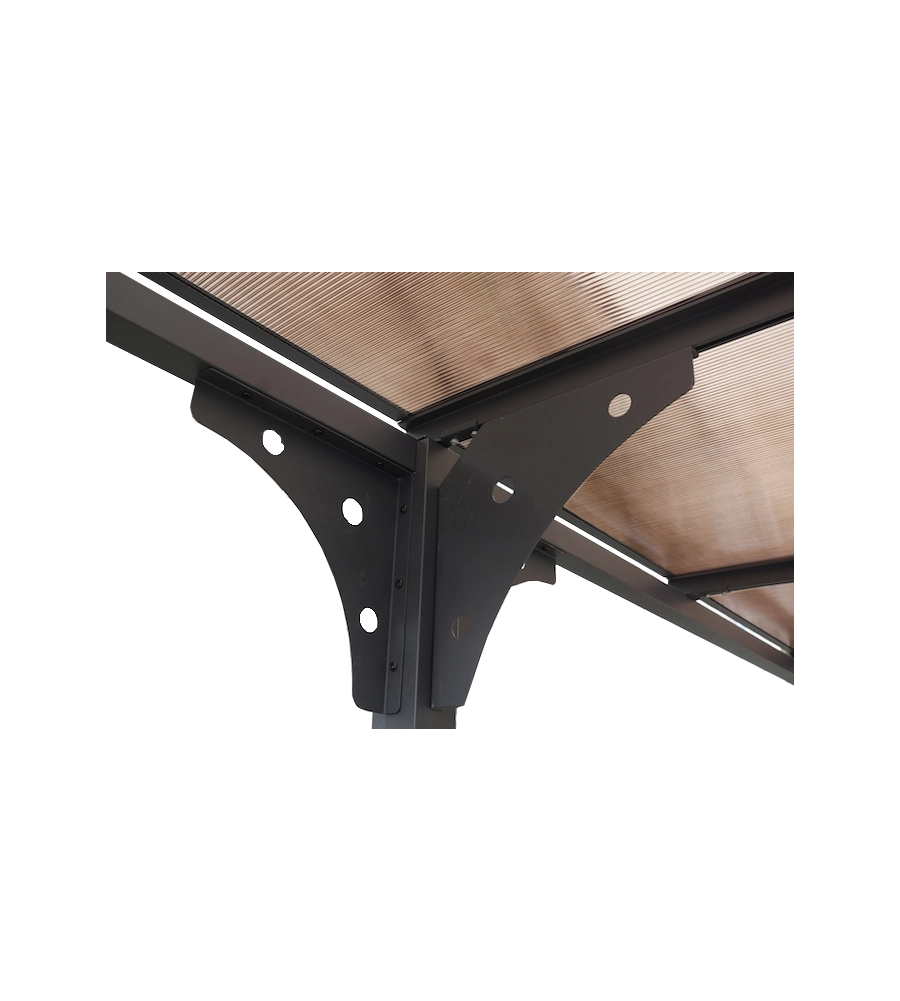 CARPORT AUTO IN ALLUMINIO E POLICARBONATO HABRITA "CAR 3050 ALTP T" 5,00X2,88X2,32 MT