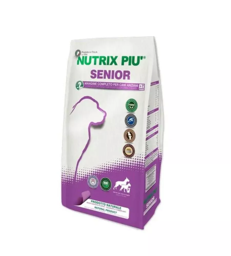 CROCCHETTE PER CANI NUTRIX PIÙ "SENIOR" ANZIANO DI TAGLIA MEDIA E GRANDE 10 KG