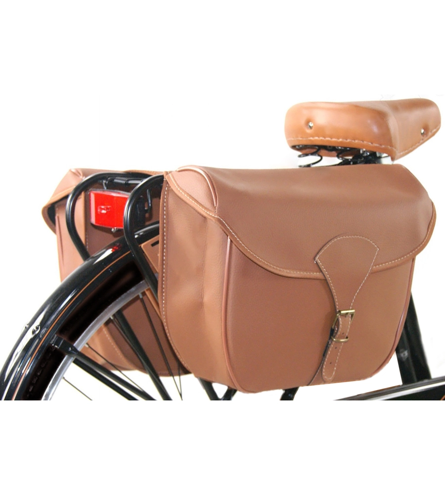 SET BORSE POSTERIORI PER BICICLETTA E CESTINO VIMINI I-BIKE