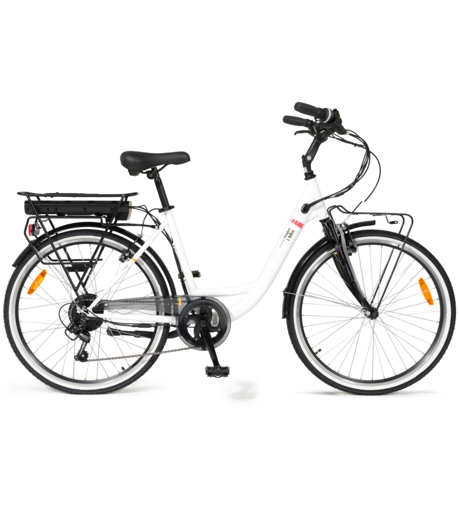 BICI ELETTRICA I-BIKE "CITY EASY COMFORT" 26" 45 KM BIANCA