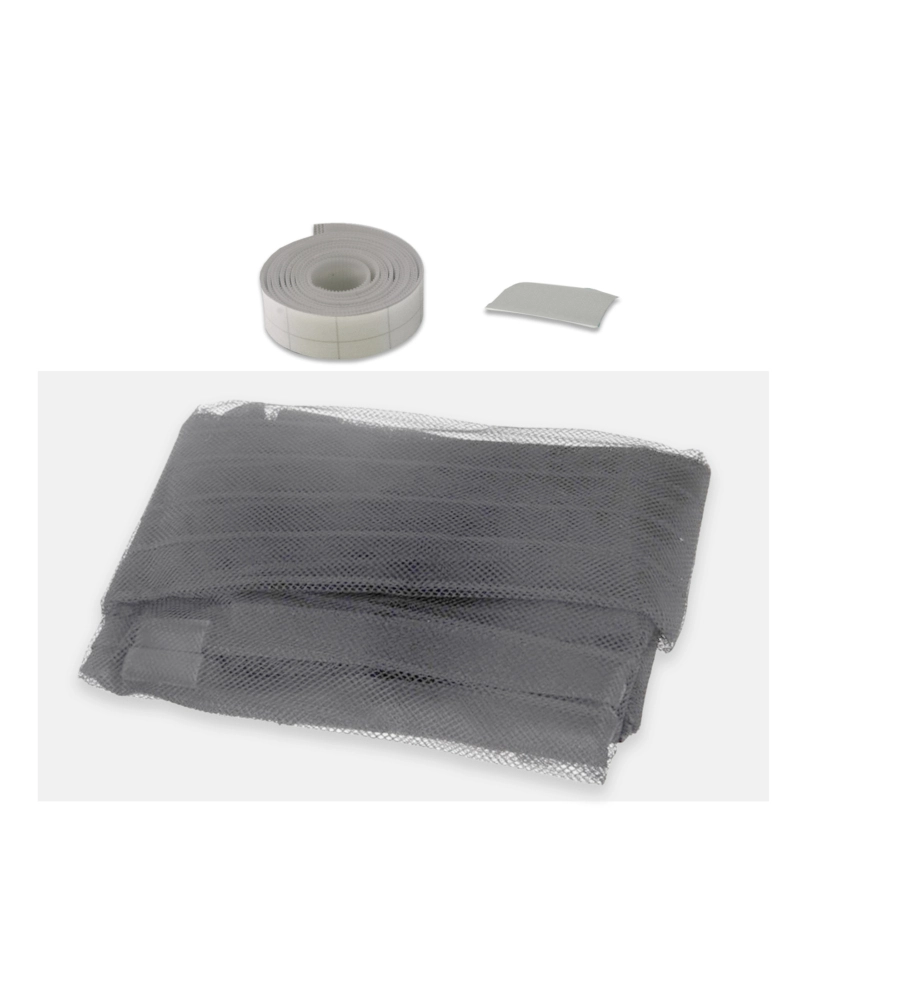 ZANZARIERA MAGNETICA A PANNELLI PER FINESTRE NERA 150X180 CM