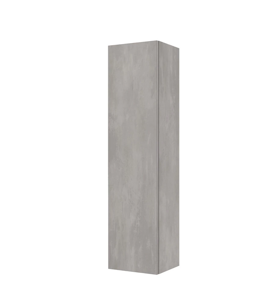 COLONNA PENSILE SOSPESA DECOR BAGNO CON 1 ANTA COLORE GRIGIO CALDO, 35X28X138 CM