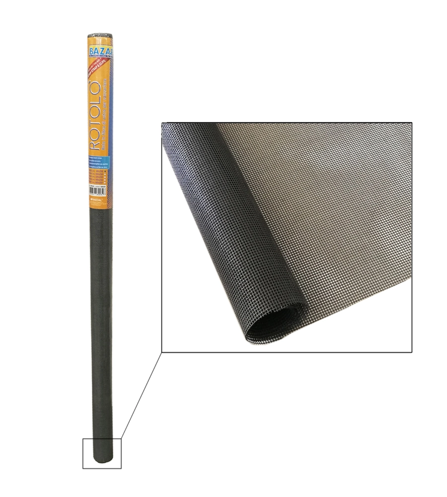 ZANZARIERA A ROTOLO IN FIBRA DI VETRO GRIGIO 80X250 CM
