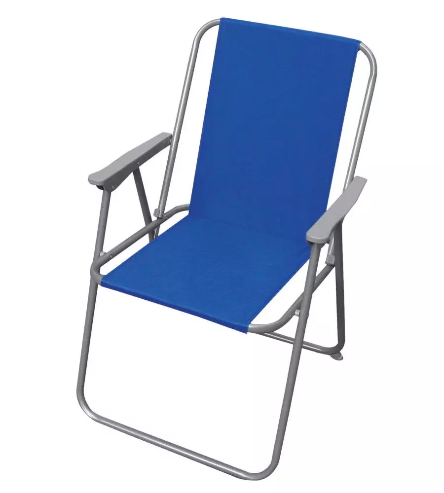 SEDIA DA GIARDINO ESSENZA "RELAX" IN ACCIAIO E PVC BLU 53X47X76 CM