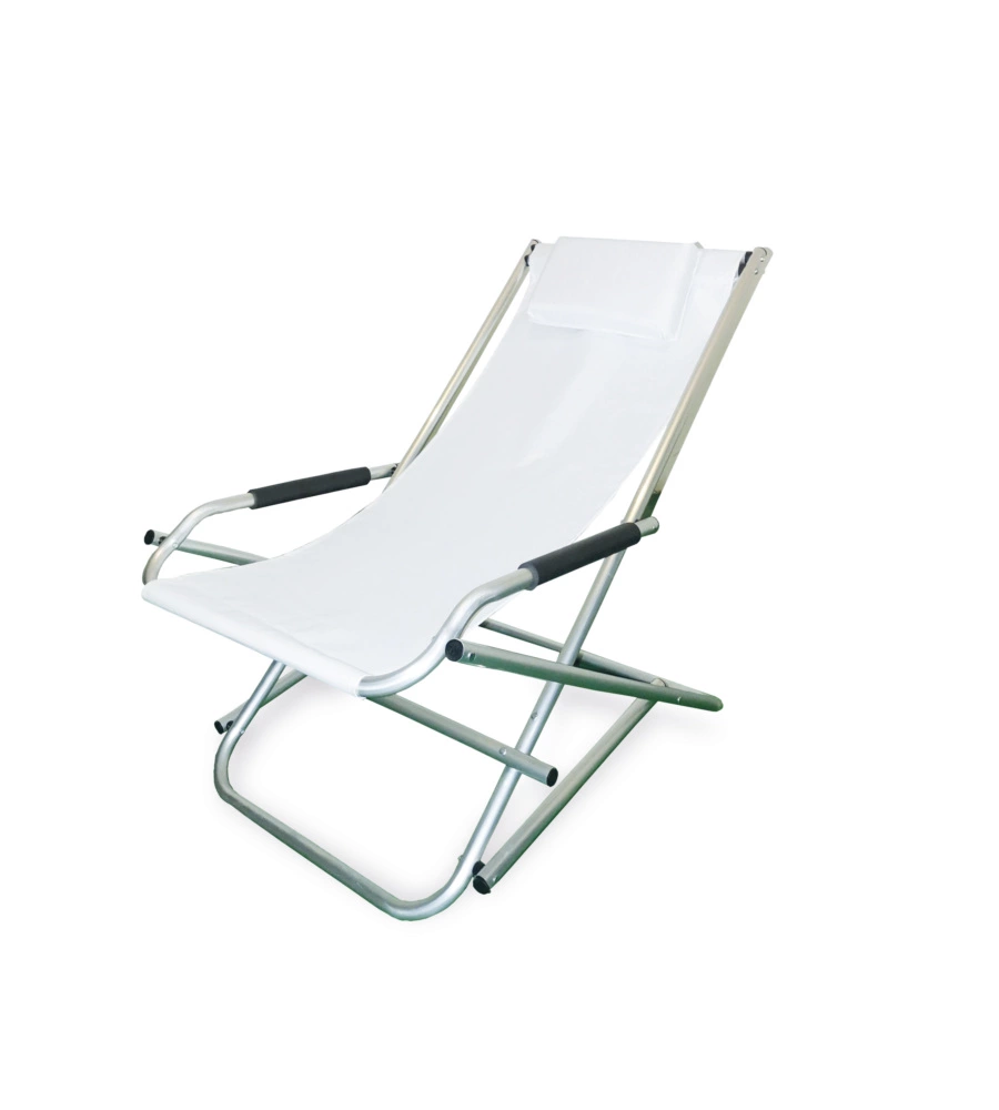 SDRAIO DA GIARDINO ESSENZA "ELBA" IN ALLUMINIO E PVC BIANCO 60X97X70 CM