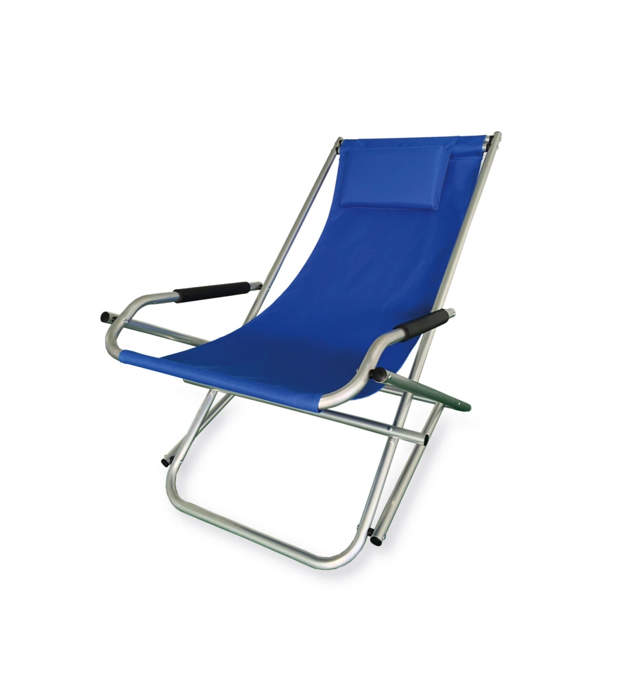 SDRAIO DA GIARDINO ESSENZA "ELBA" IN ALLUMINIO E PVC BLU 60X97X70 CM
