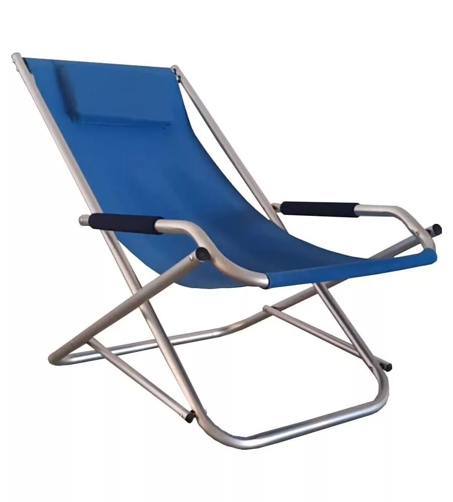 SDRAIO DA GIARDINO ESSENZA "ELBA" IN ALLUMINIO E PVC BLU 60X97X70 CM
