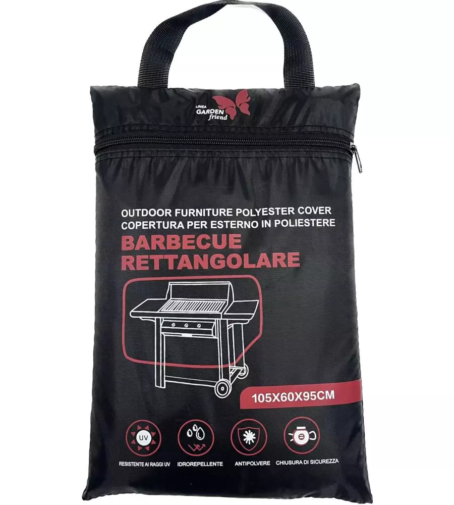 TELO DI COPERTURA PER BARBECUE RETTANGOLARE ESSENZA 105X60X95 CM