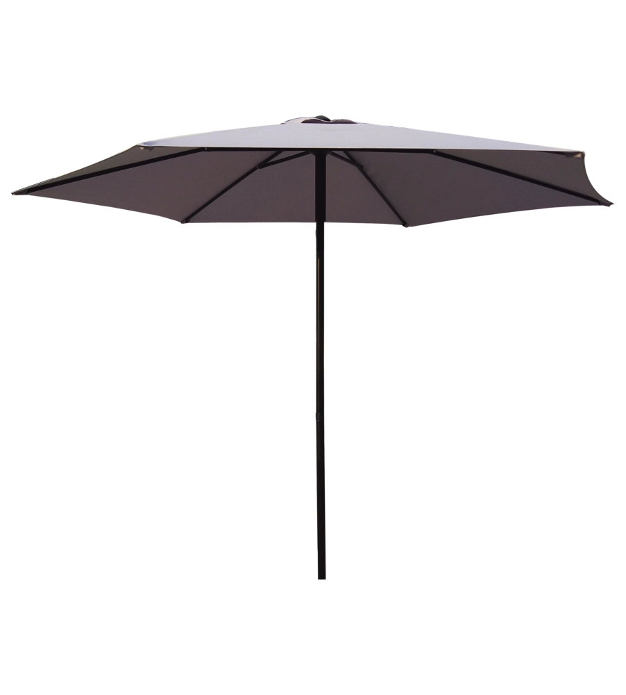 OMBRELLONE DA GIARDINO ROTONDO PUSH UP ESSENZA IN POLIESTERE GRIGIO 3X3 MT