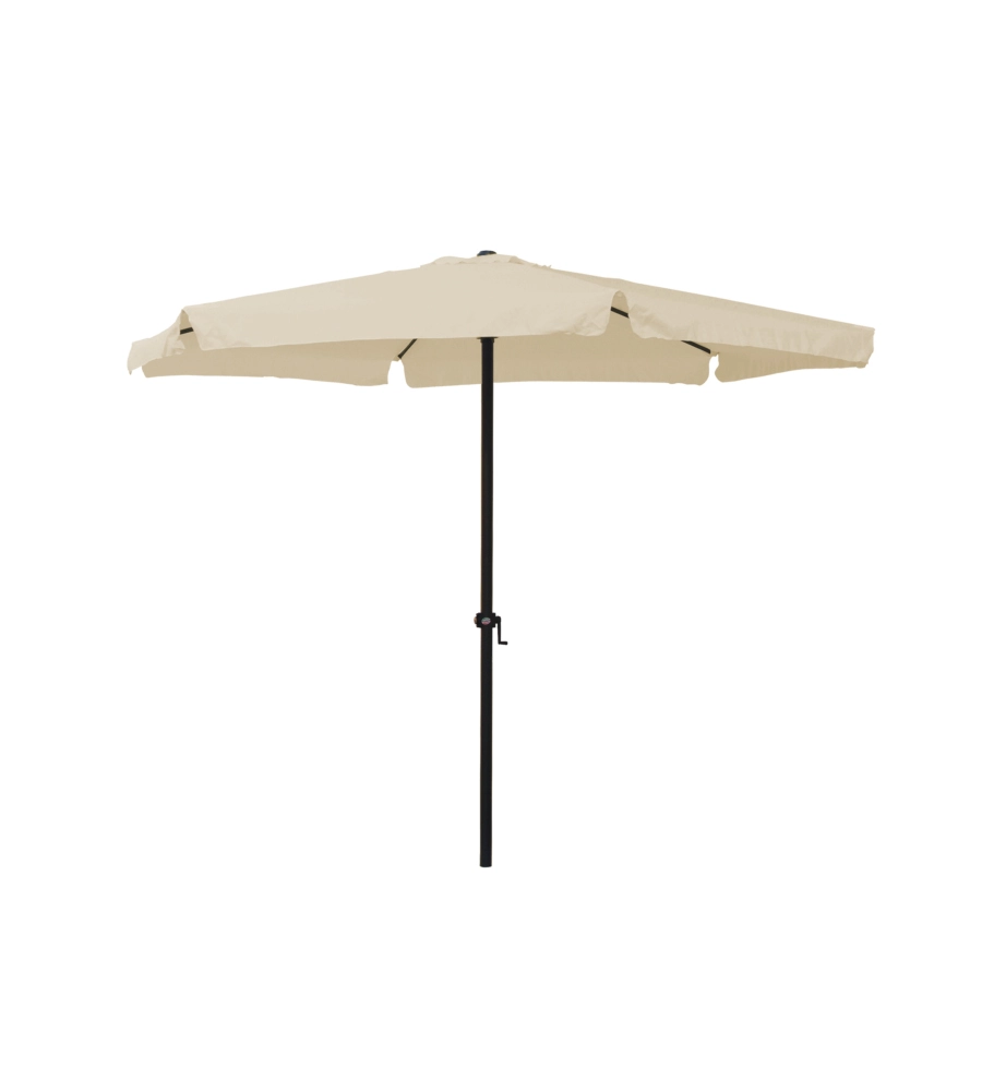 Four Seasons Ombrellone Rotondo Da Giardino 2,8 M – Con Manovella E Inclinazione, Tessuto Poliestere, Grigio Talpa