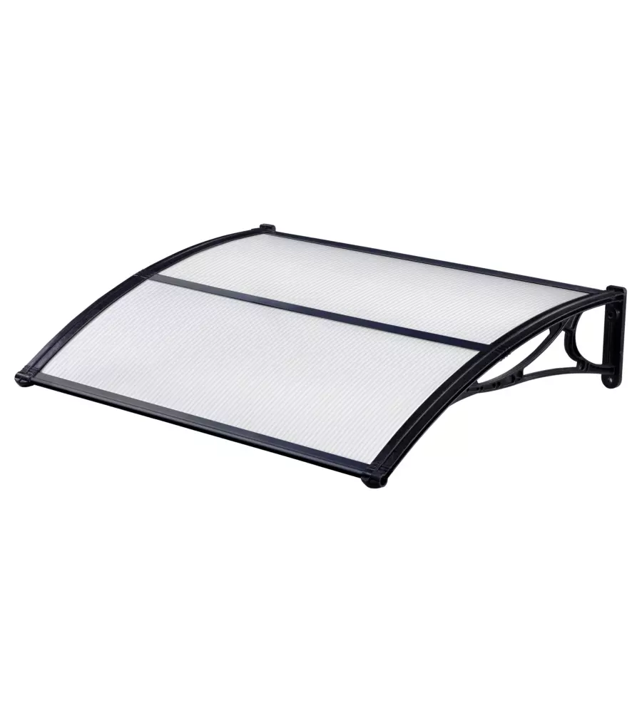 PENSILINA ESSENZA IN POLICARBONATO SATINATO CON PROFILO CENTRALE NERO 155X100 CM