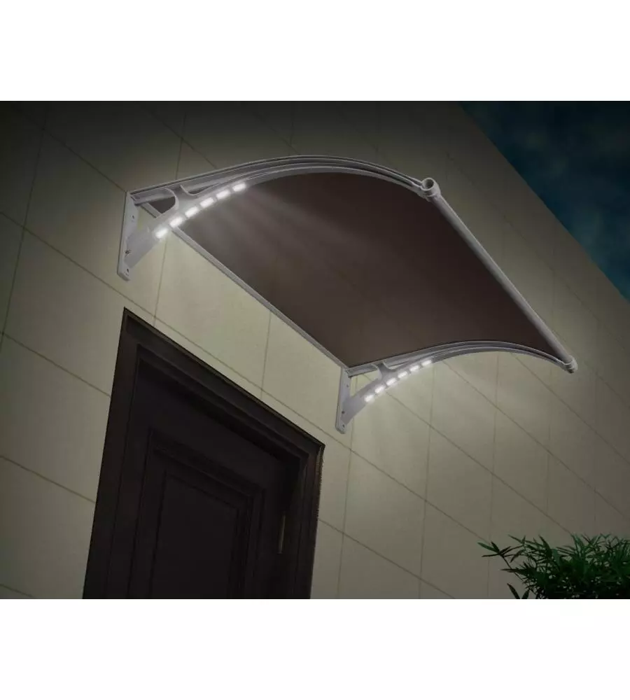 PENSILINA ESSENZA IN POLICARBONATO OPACO CON LED E PROFILO CENTRALE GRIGIO 150X100 CM