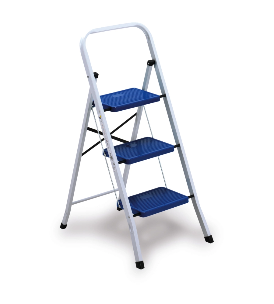 SGABELLO "EVEREST" IN ACCIAIO 3 GRADINI 80X46,5X51 CM