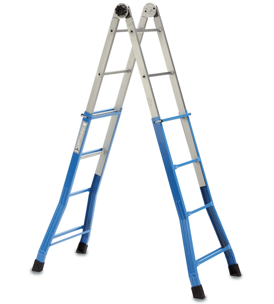 SCALA TELESCOPICA IN ACCIAIO ESSENZA "EVEREST" PORTATA MASSIMA 100 KG 12,5X49X110 CM