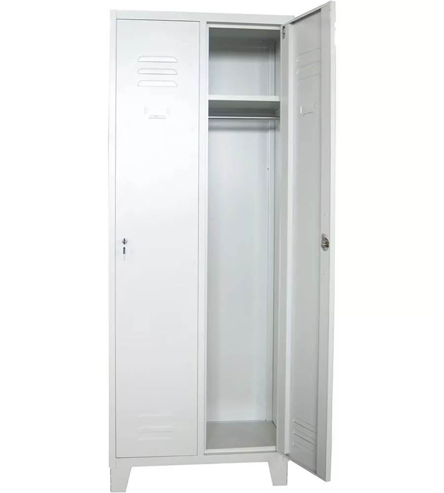 ARMADIETTO SPOGLIATOIO ESSENZA IN METALLO 2 POSTI 68,5X33X180 CM