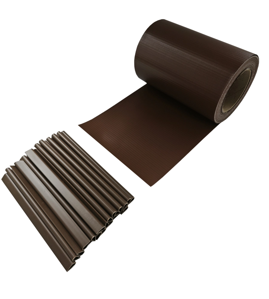 FRANGIVISTA CON CLIP FINECORSA ESSENZA IN POLIESTERE MARRONE 350x19 CM