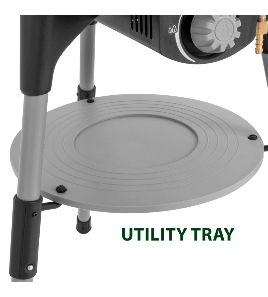 BARBECUE A GAS PORTATILE BRUNNER "DEVIL BBQRUISER HT 30" CON GRIGLIA REVERSIBILE ø47 CM