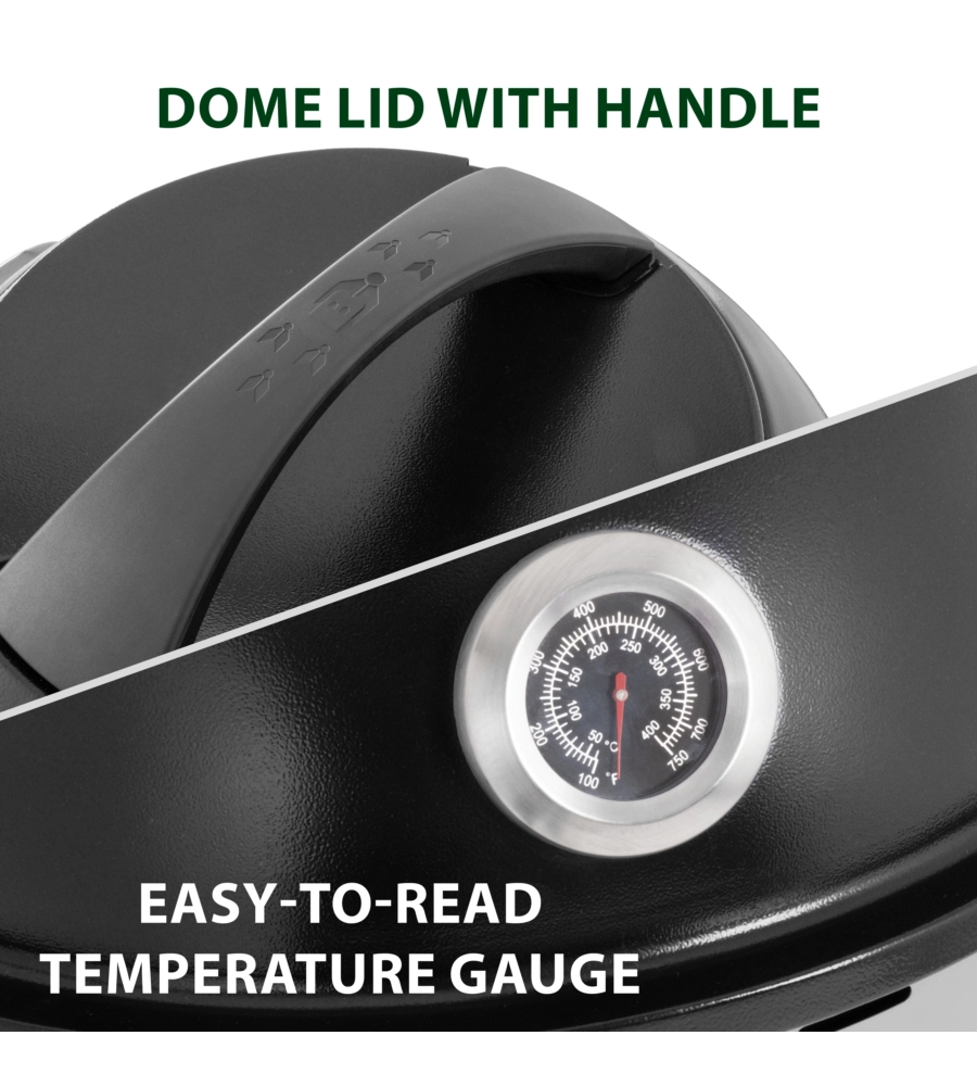BARBECUE A GAS PORTATILE BRUNNER "DEVIL BBQRUISER HT 30" CON GRIGLIA REVERSIBILE ø47 CM