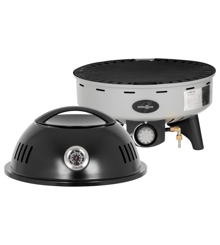 BARBECUE A GAS PORTATILE BRUNNER "DEVIL BBQRUISER HT 30" CON GRIGLIA REVERSIBILE ø47 CM