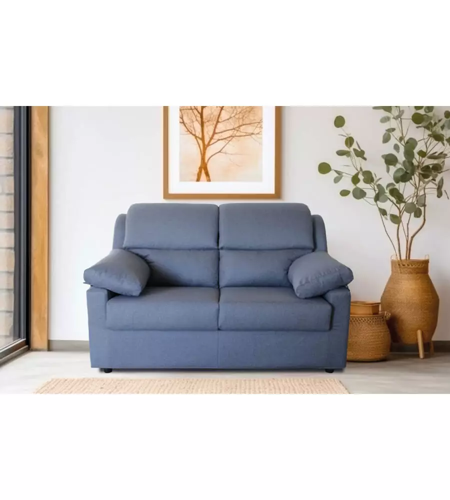 DIVANO 2 POSTI BELLAHOME "FIRENZE" AVIO TESSUTO SFODERABILE E ANTIMACCHIA, 150X95X93 CM
