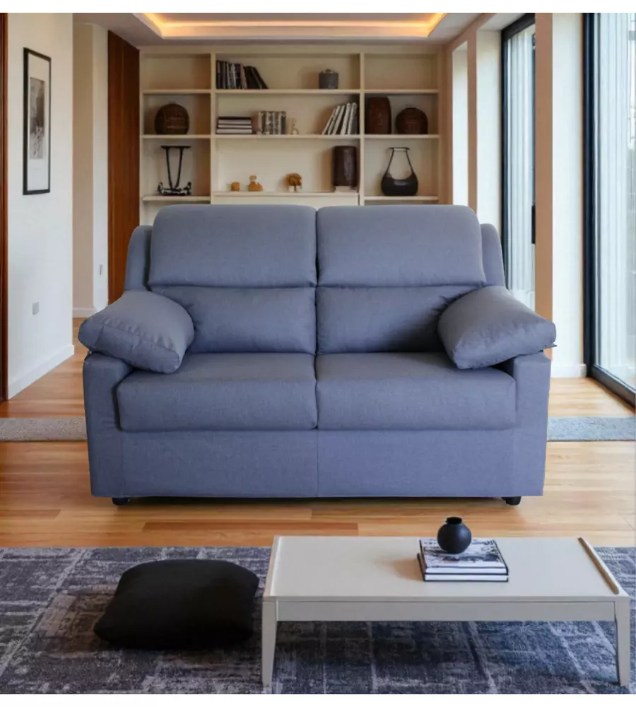 DIVANO 2 POSTI BELLAHOME "FIRENZE" AVIO TESSUTO SFODERABILE E ANTIMACCHIA, 150X95X93 CM