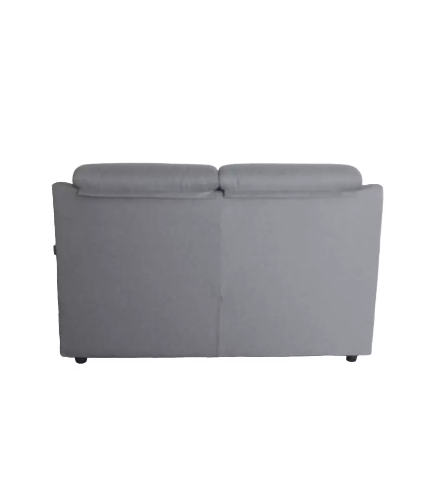 DIVANO 2 POSTI BELLAHOME "FIRENZE" GRIGIO TESSUTO SFODERABILE E ANTIMACCHIA, 150X95X93 CM