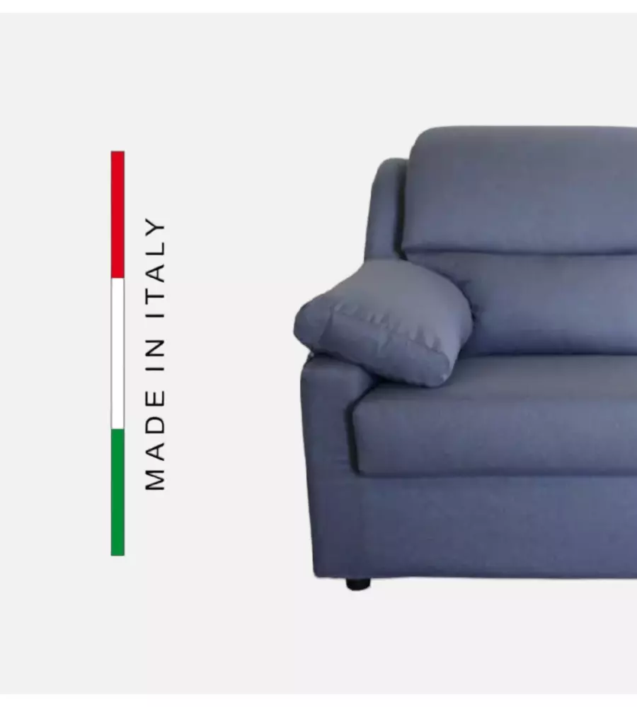 DIVANO 2 POSTI MAXI BELLAHOME "FIRENZE" AVIO TESSUTO SFODERABILE E ANTIMACCHIA, 170X95X93 CM