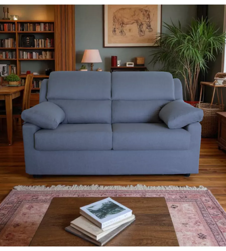 DIVANO 2 POSTI MAXI BELLAHOME "FIRENZE" AVIO TESSUTO SFODERABILE E ANTIMACCHIA, 170X95X93 CM