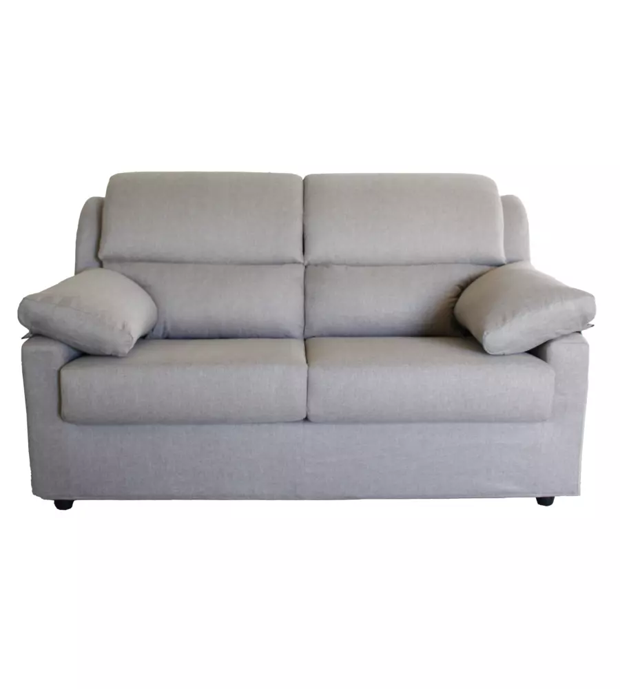 DIVANO 2 POSTI MAXI BELLAHOME "FIRENZE" GRIGIO TESSUTO SFODERABILE E ANTIMACCHIA, 170X95X93 CM