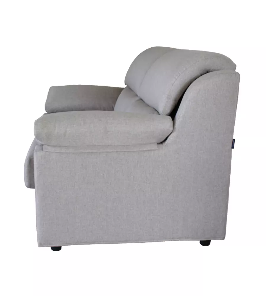 DIVANO 2 POSTI MAXI BELLAHOME "FIRENZE" GRIGIO TESSUTO SFODERABILE E ANTIMACCHIA, 170X95X93 CM