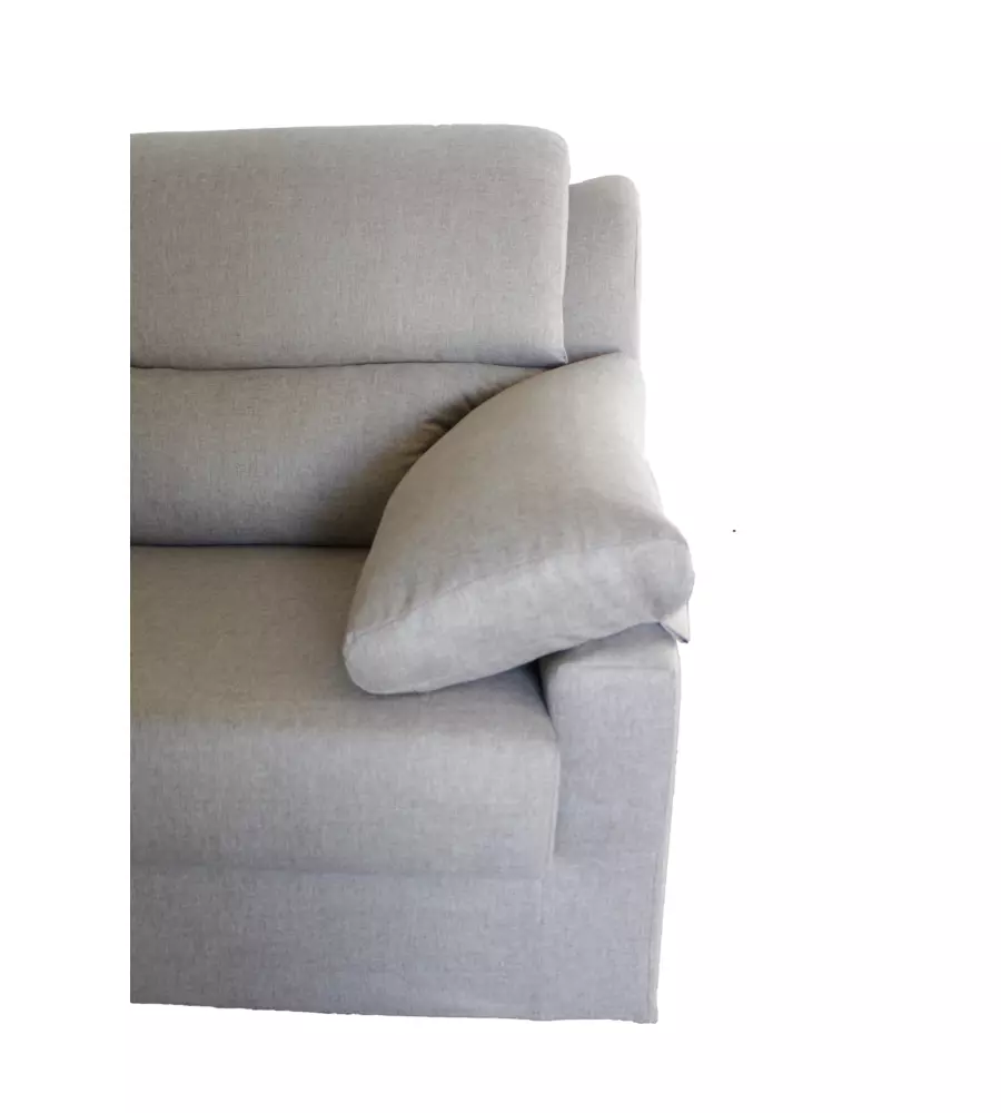 DIVANO 2 POSTI MAXI BELLAHOME "FIRENZE" GRIGIO TESSUTO SFODERABILE E ANTIMACCHIA, 170X95X93 CM